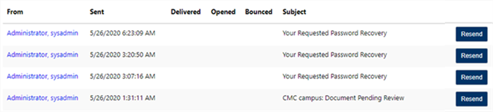 Emails sent